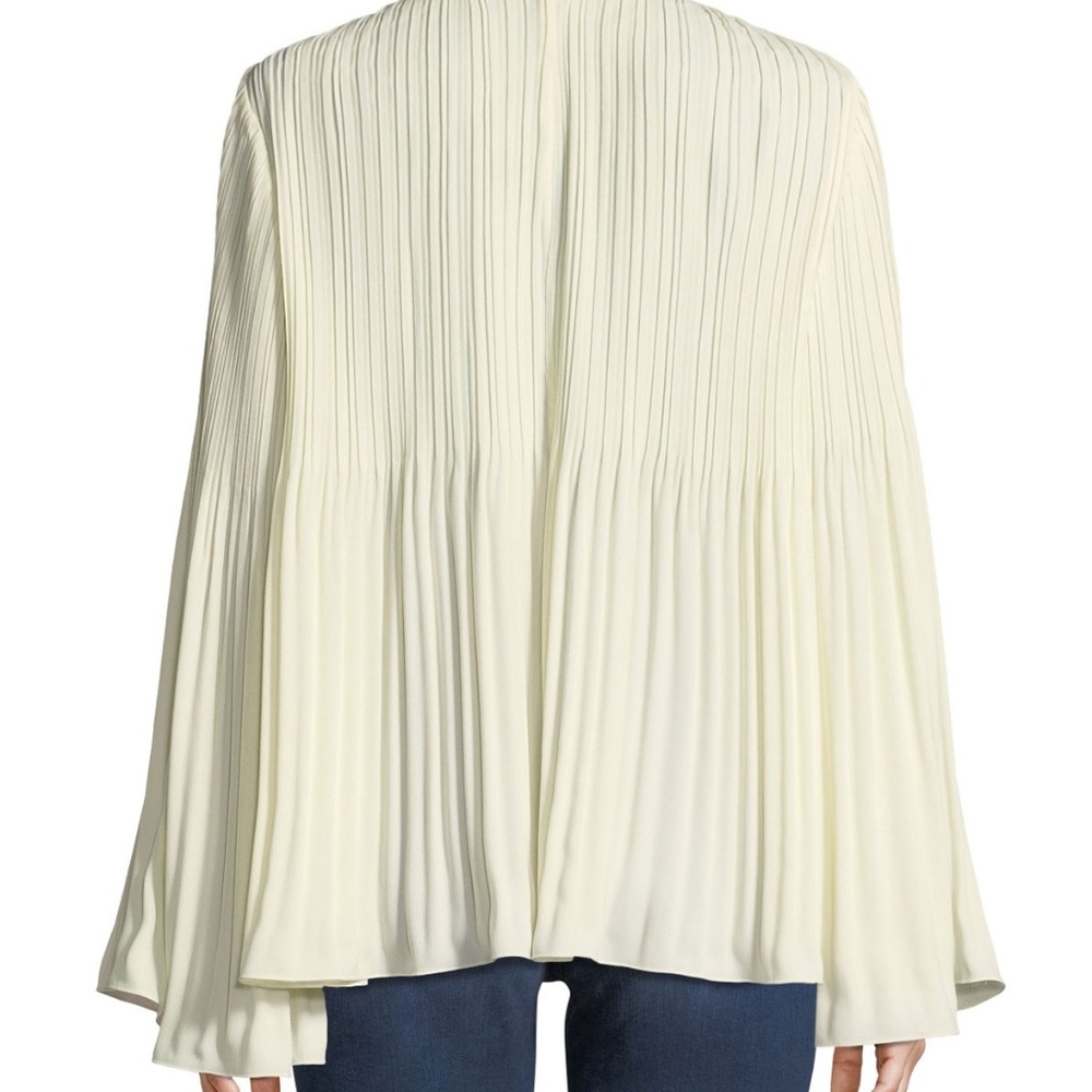 Elizabeth and James Cream long sleeve pleated top - Picture 2 of 6